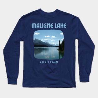 Maligne Lake Alberta Canada Long Sleeve T-Shirt